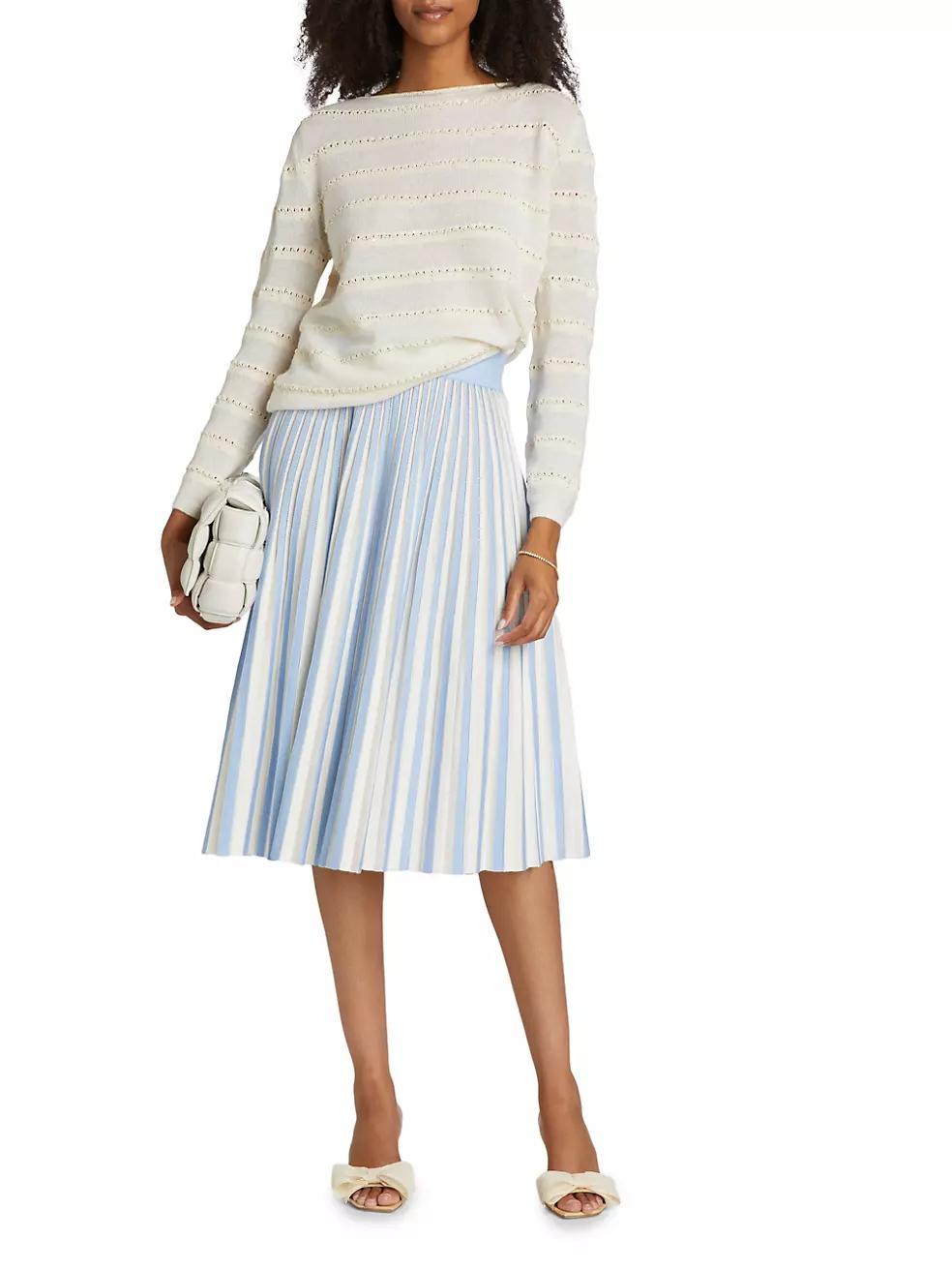 Pleated Knit Midi-Skirt product image