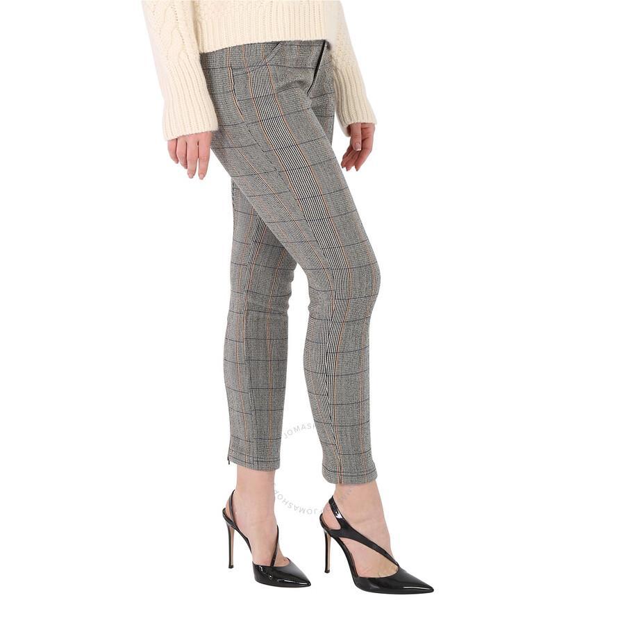 Chloe Ladies Yellow Checked Cropped Leggings Product Image