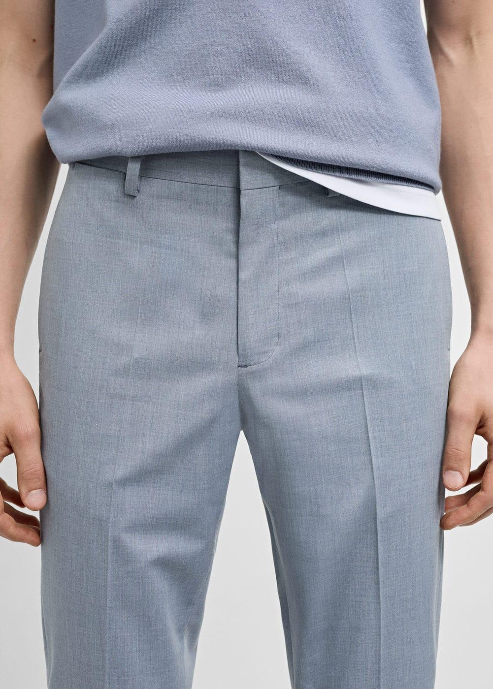 MANGO MAN - Stretch fabric super slim-fit suit pants sky blueMen Product Image