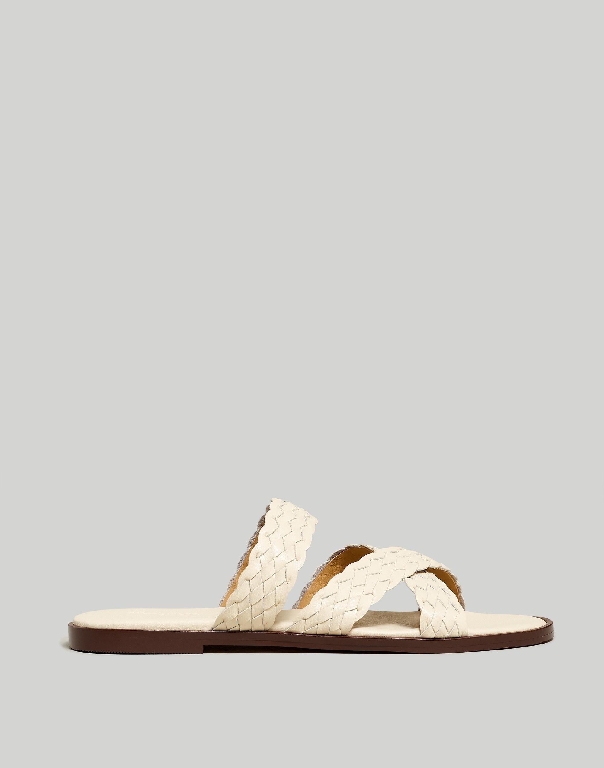 The Mena Slide Sandal in Woven Leather Product Image