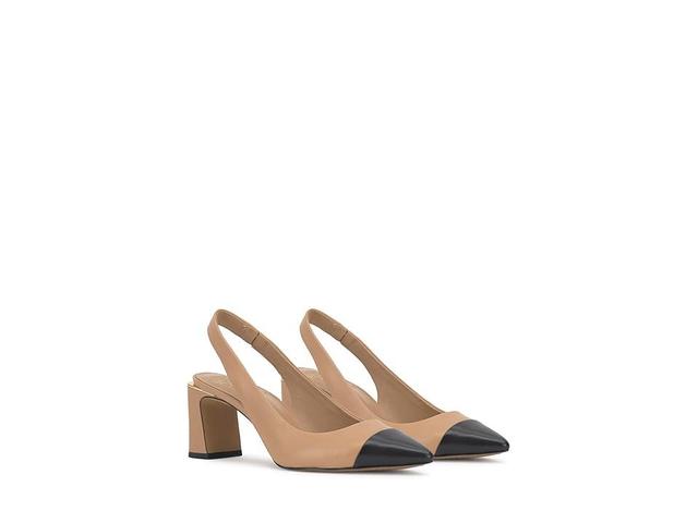 Vince Camuto Hamden Leather Cap Toe Slingback Pumps Product Image