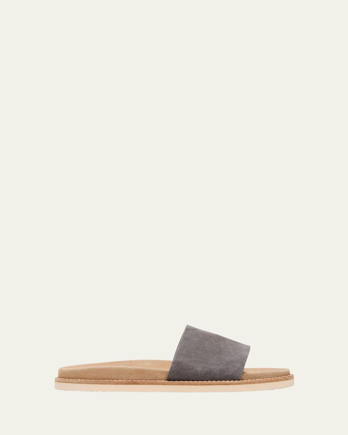 Mens Suede Slide Sandals Product Image