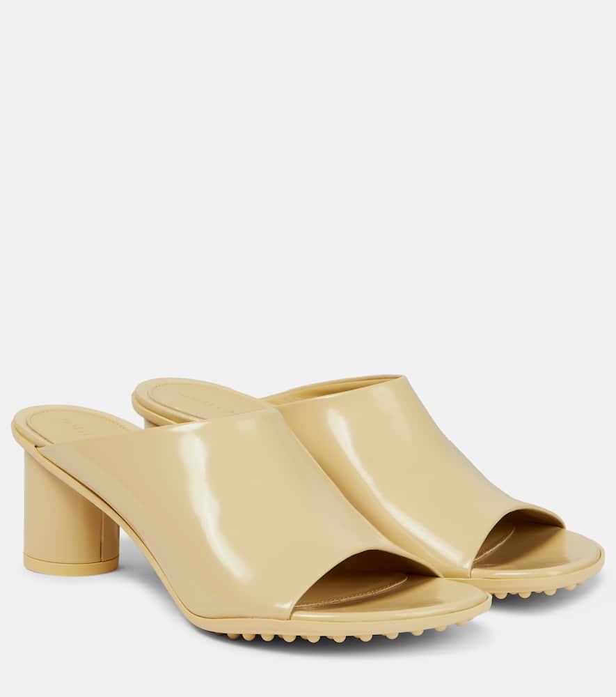 BOTTEGA VENETA Atomic Patent Leather Mules In Rubber Product Image