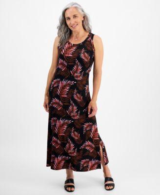 Petite Palm Perfection Knit Maxi Dress, Created for Macy's Product Image