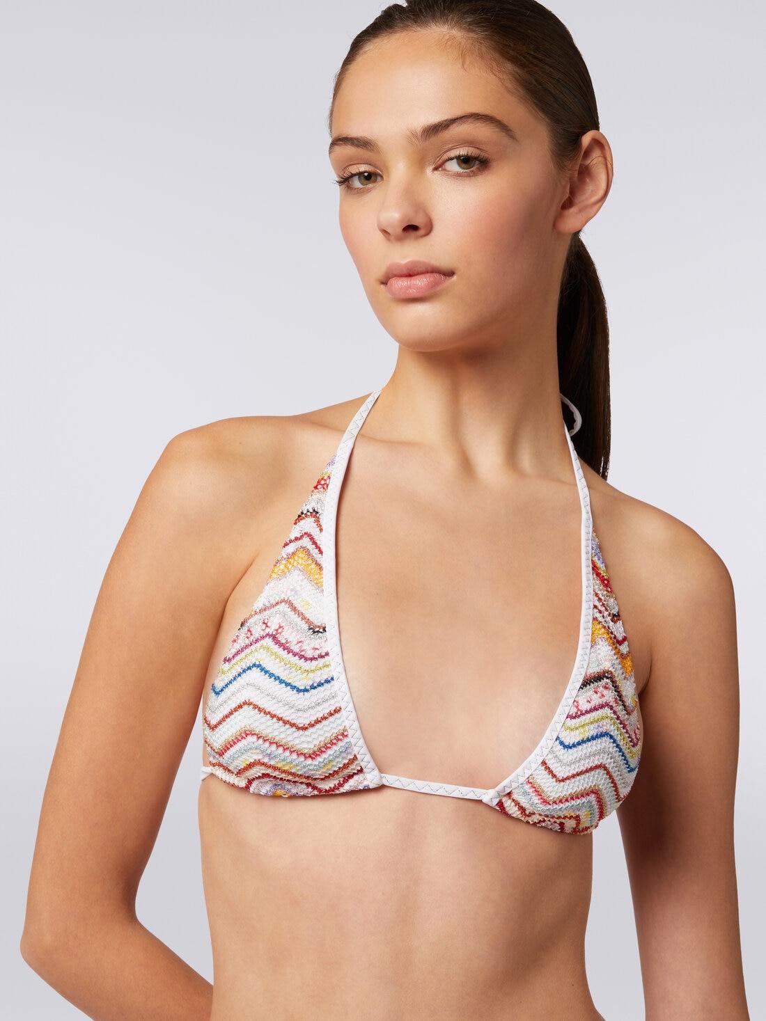 Zigzag crochet bikini with lurex Multicoloured | Missoni Product Image