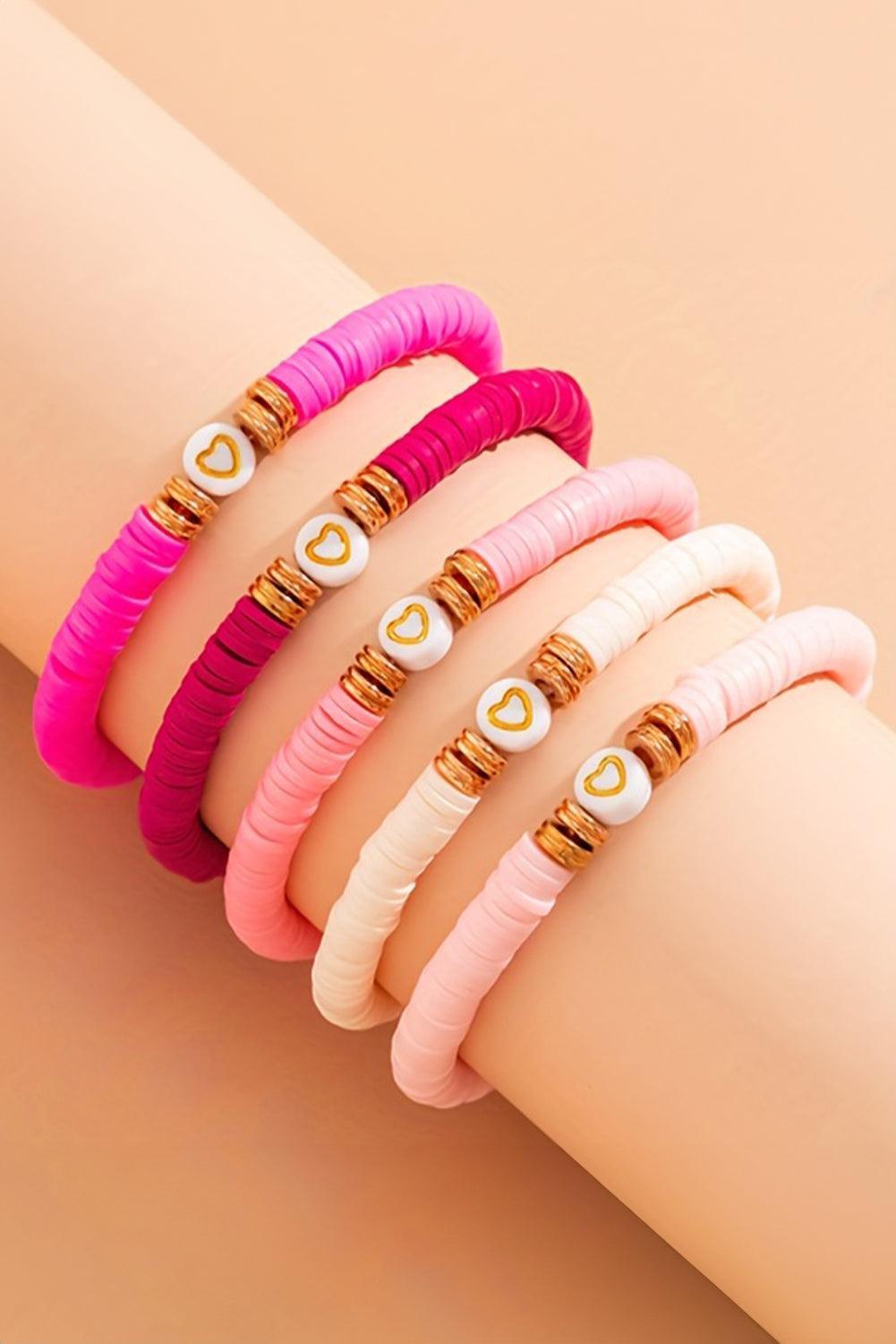 Pink Ombre Valentines Bracelet Set Product Image