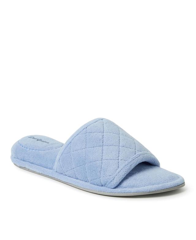 Dearfoams Microfiber Terry Quilted Womens Slide Slippers Product Image