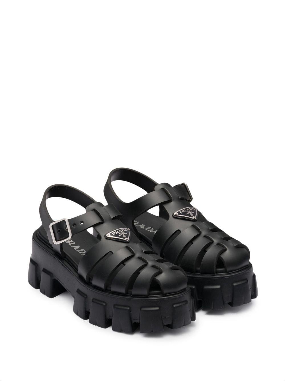 Monolith Rubber Platform Sandals In Black Product Image