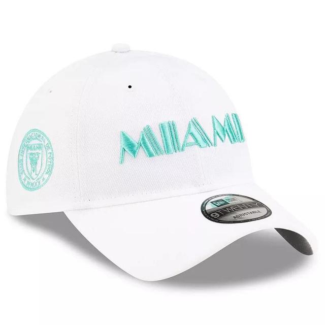 Mens New Era White Inter Miami CF 2024 9TWENTY Adjustable Hat Product Image