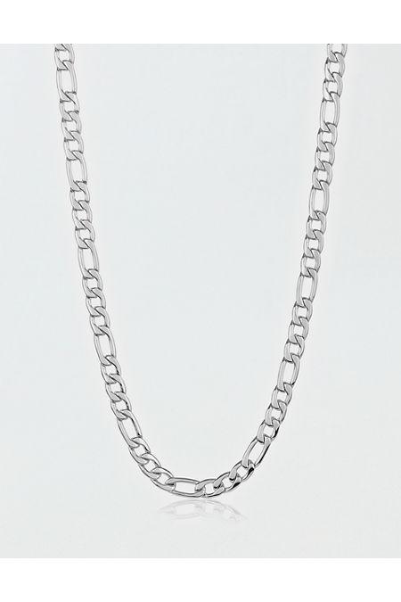 West Coast Jewelry Polished Stainless Steel Figaro Chain Necklace Mens Product Image