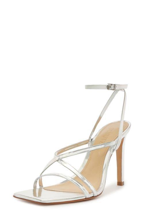 Schutz Bari Sandal in Metallic Silver. - size 8 (also in 10, 11, 5, 6, 6.5, 7, 7.5, 8.5, 9, 9.5) Product Image