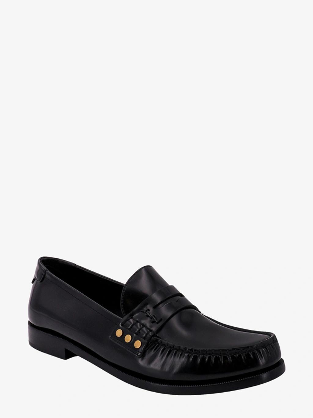 SAINT LAURENT Le Loafer Leather Moccasins In Black Product Image