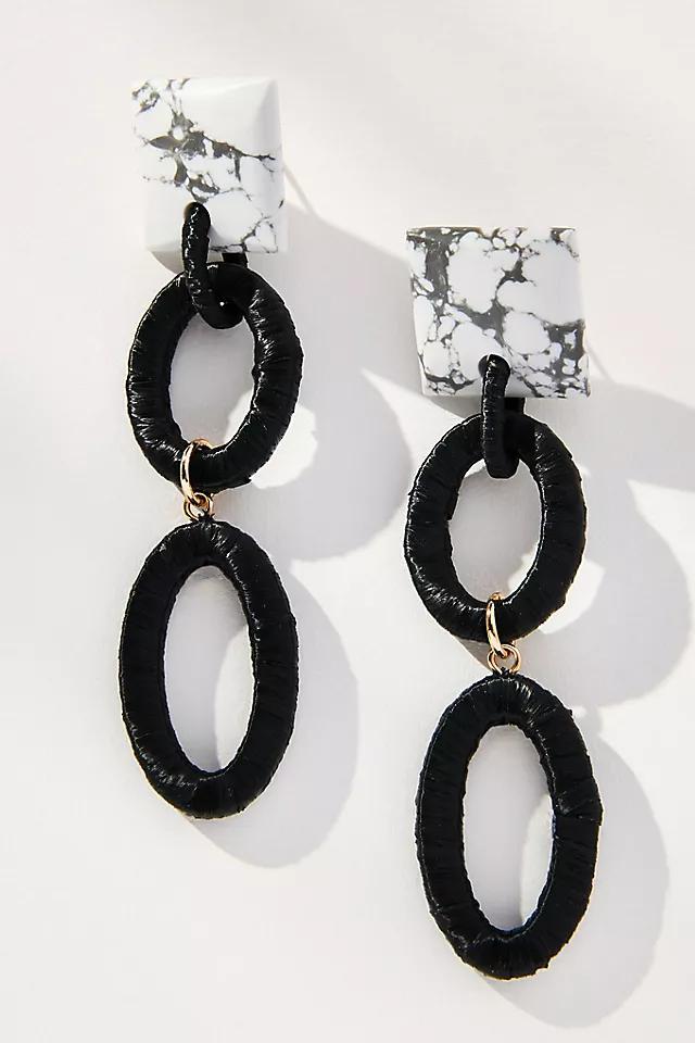 Raffia Ovals Drop Earrings Product Image