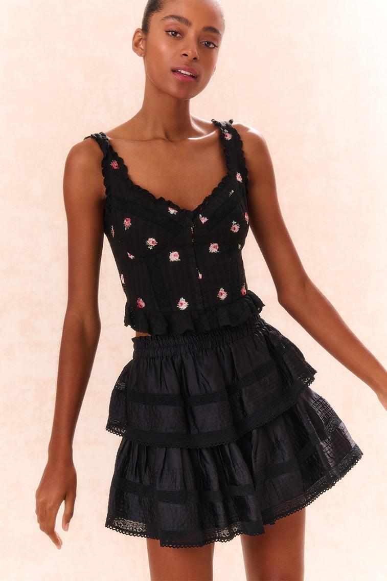 Ruffle Mini Tiered Skirt Product Image