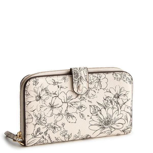 Large Tab Wallet - Bloom Cottage Cream Product Image