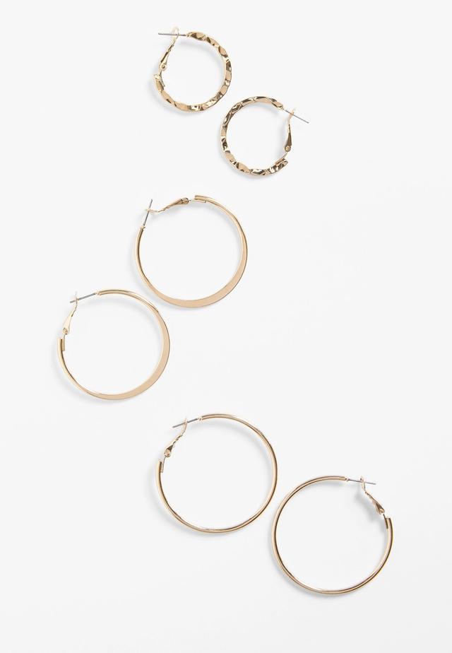 Maurices Womens 3 Pack Silver Hoop Earring Set Size O/s Product Image