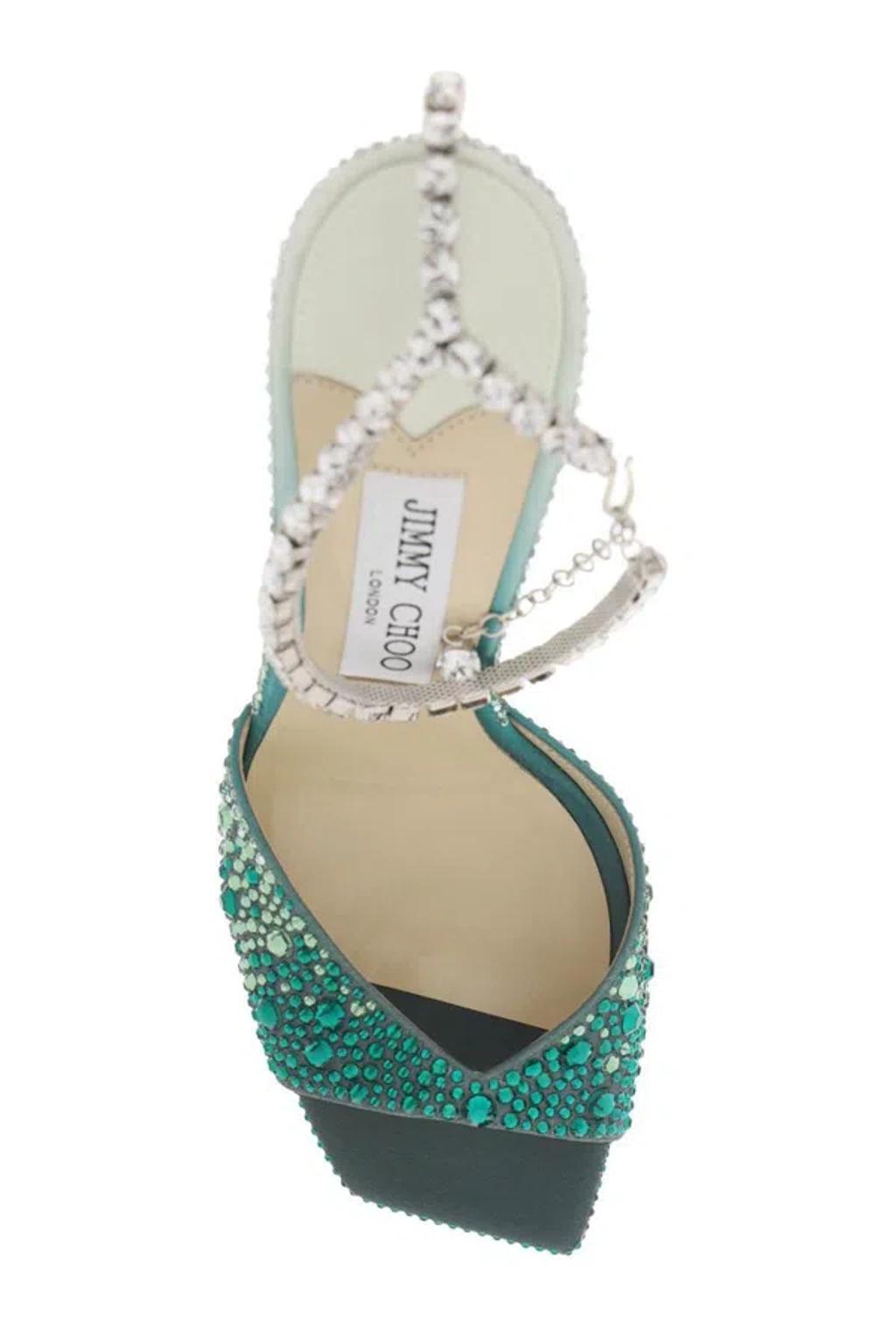 Saeda 100 Satin Crystal Sandals In Mixed Colours Product Image