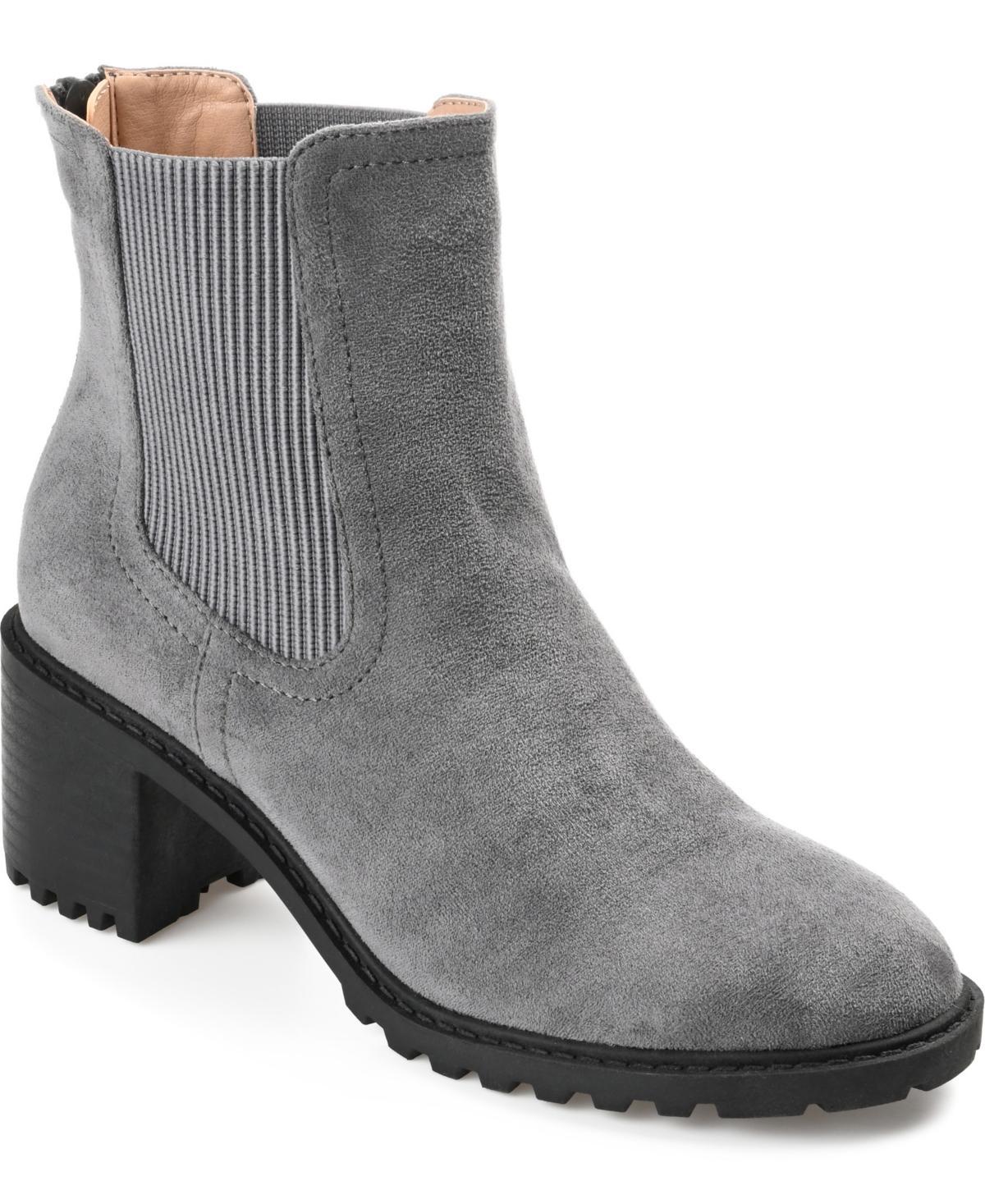 Journee Collection Jentry Tru Comfort Foam Womens Block Heel Chelsea Boots Brown Product Image