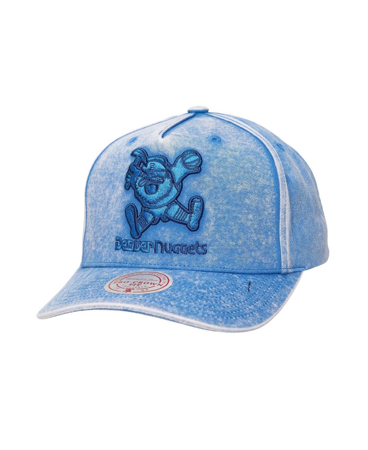 Mitchell & Ness Mens Blue Denver Nuggets Washed Out Tonal Logo Snapback Hat Product Image