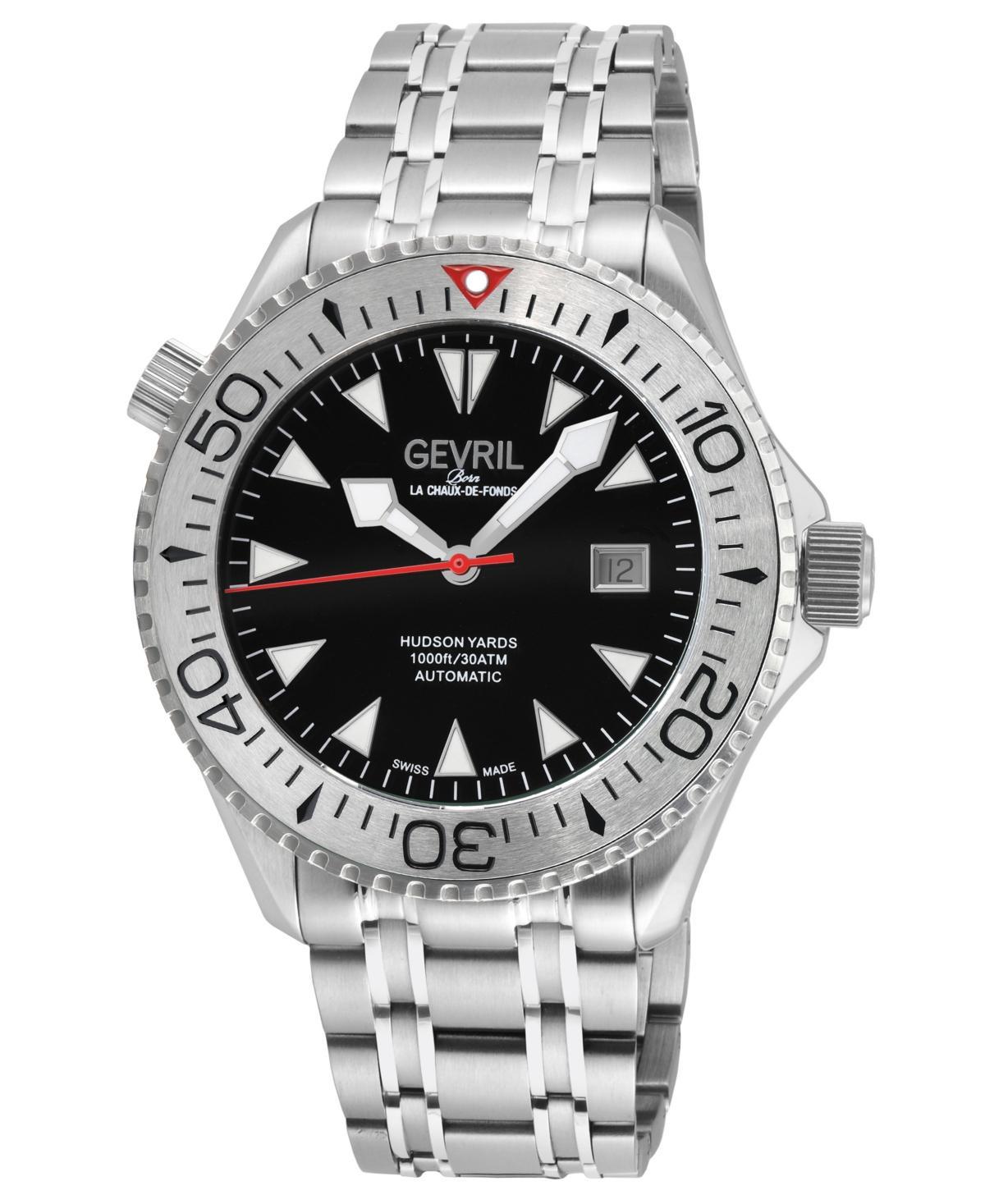 Gevril Mens Hudson Yards Silver-Tone Stainless Steel Watch 43mm - Silver Product Image