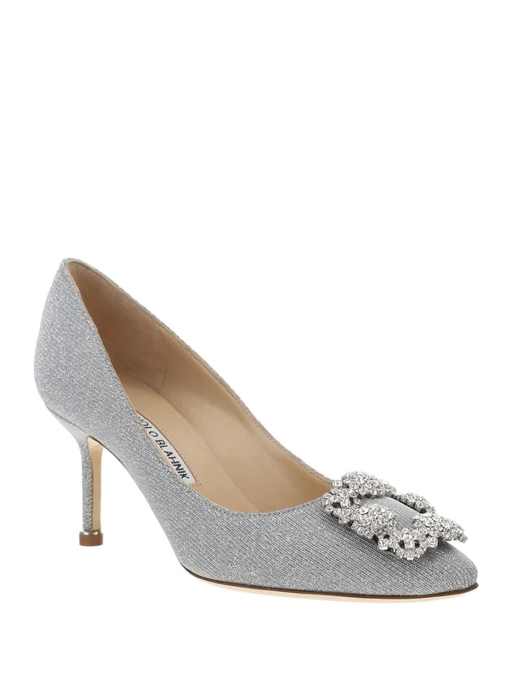 Hangisi 70 Glitter Pump In Silver Product Image