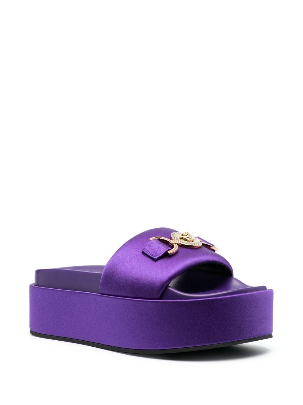 VERSACE Medusa Head Slides In Purple Product Image