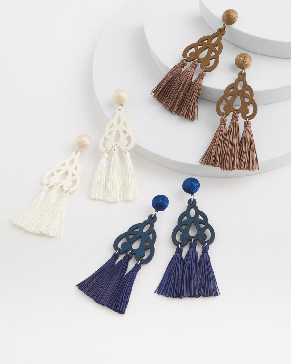 No Droopu2122 Neutral Fringe Earrings Product Image