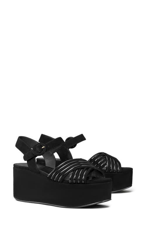 TORY BURCH Women's Bombe Strappy Platform Sandals In Perfect Black/perfect Black Product Image