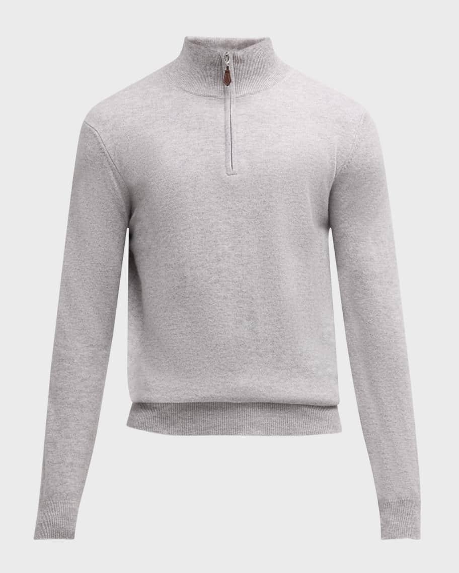 Mens Cashmere Quarter-Zip Sweater Product Image