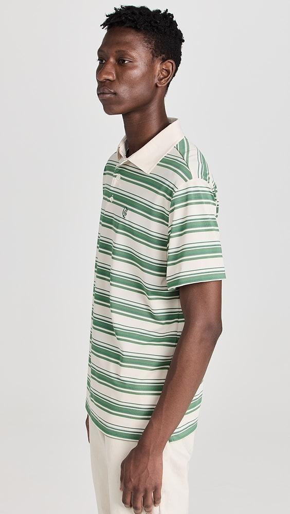 Quiet Golf Monogram Striped Polo | Shopbop Product Image