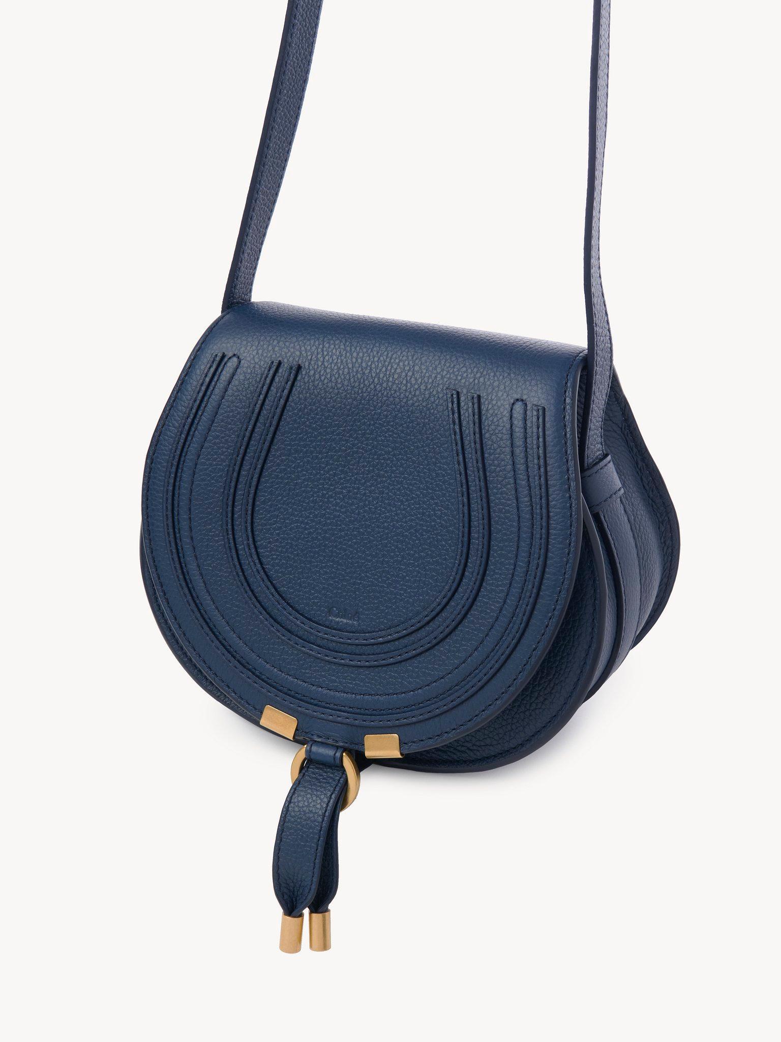 Small Marcie saddle bag in grained leather Product Image