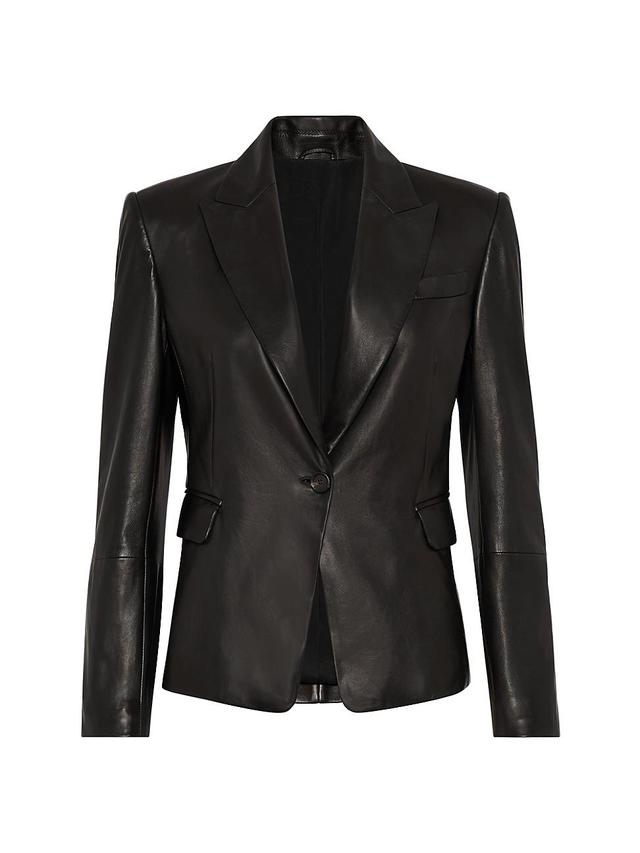 Womens Nappa Leather Jacket With Monili Product Image