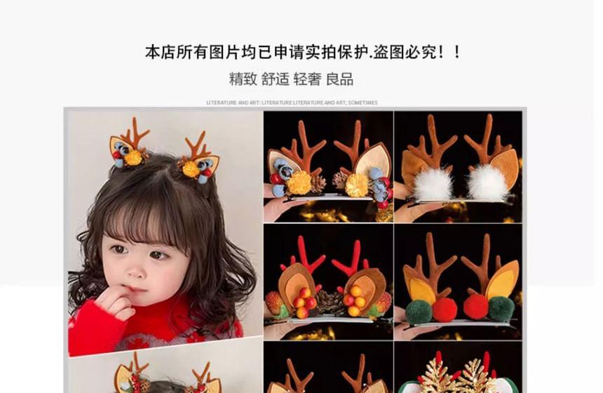 Christmas Deer Horn Hair Clip (Various Designs) Product Image