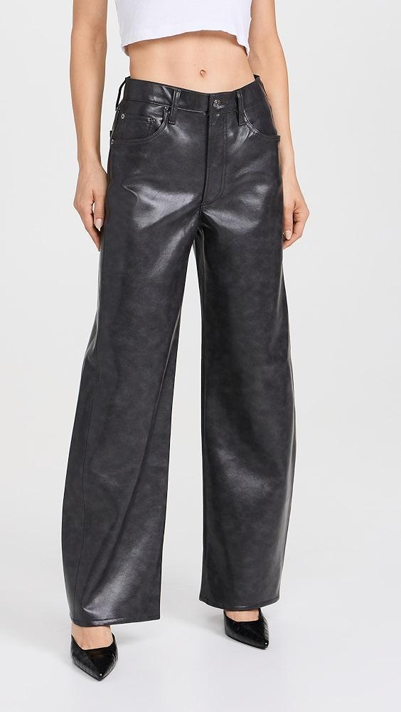 AGOLDE Recycled Leather Low Curve Pants | Shopbop Product Image