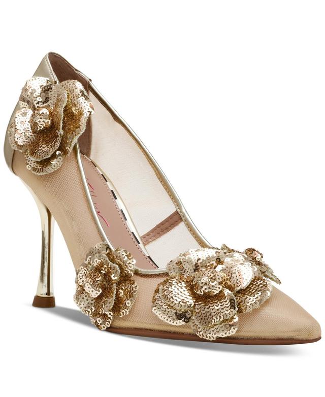 Betsey Johnson Womens Rossa Rosette Embellished Stiletto Pumps Product Image