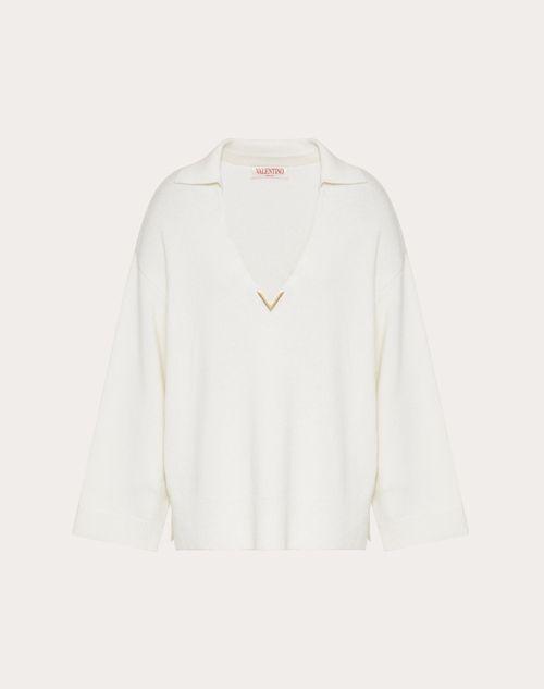 V GOLD CASHMERE JUMPER Product Image