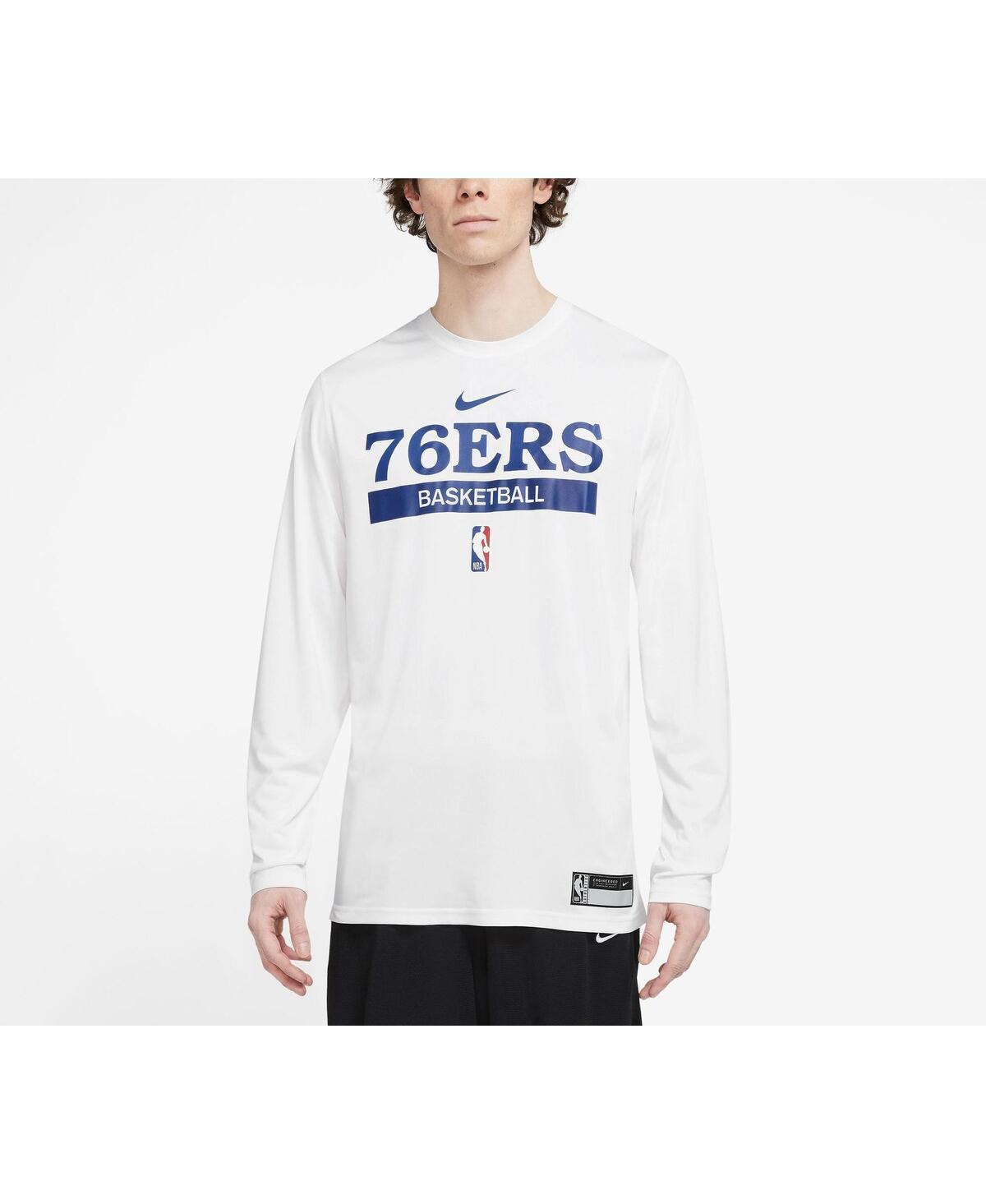 Mens Nike White Philadelphia 76ers 2022/23 Legend On-Court Practice Performance Long Sleeve T-Shirt Product Image