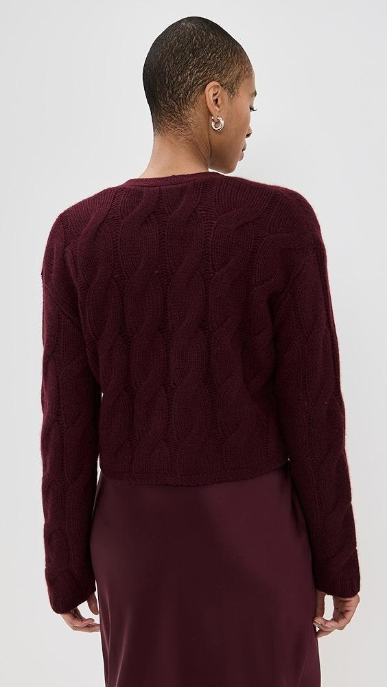 Sablyn V Neck Cropped Cable Cardigan | Shopbop Product Image