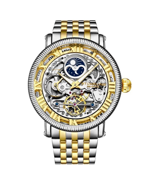 Stuhrling Mens Gold - Silver Tone Stainless Steel Bracelet Watch 49mm Product Image