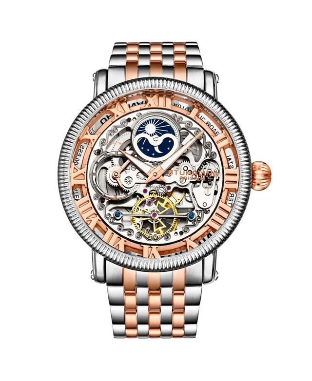 Stuhrling Mens Rose Gold - Silver Tone Stainless Steel Bracelet Watch 49mm Product Image