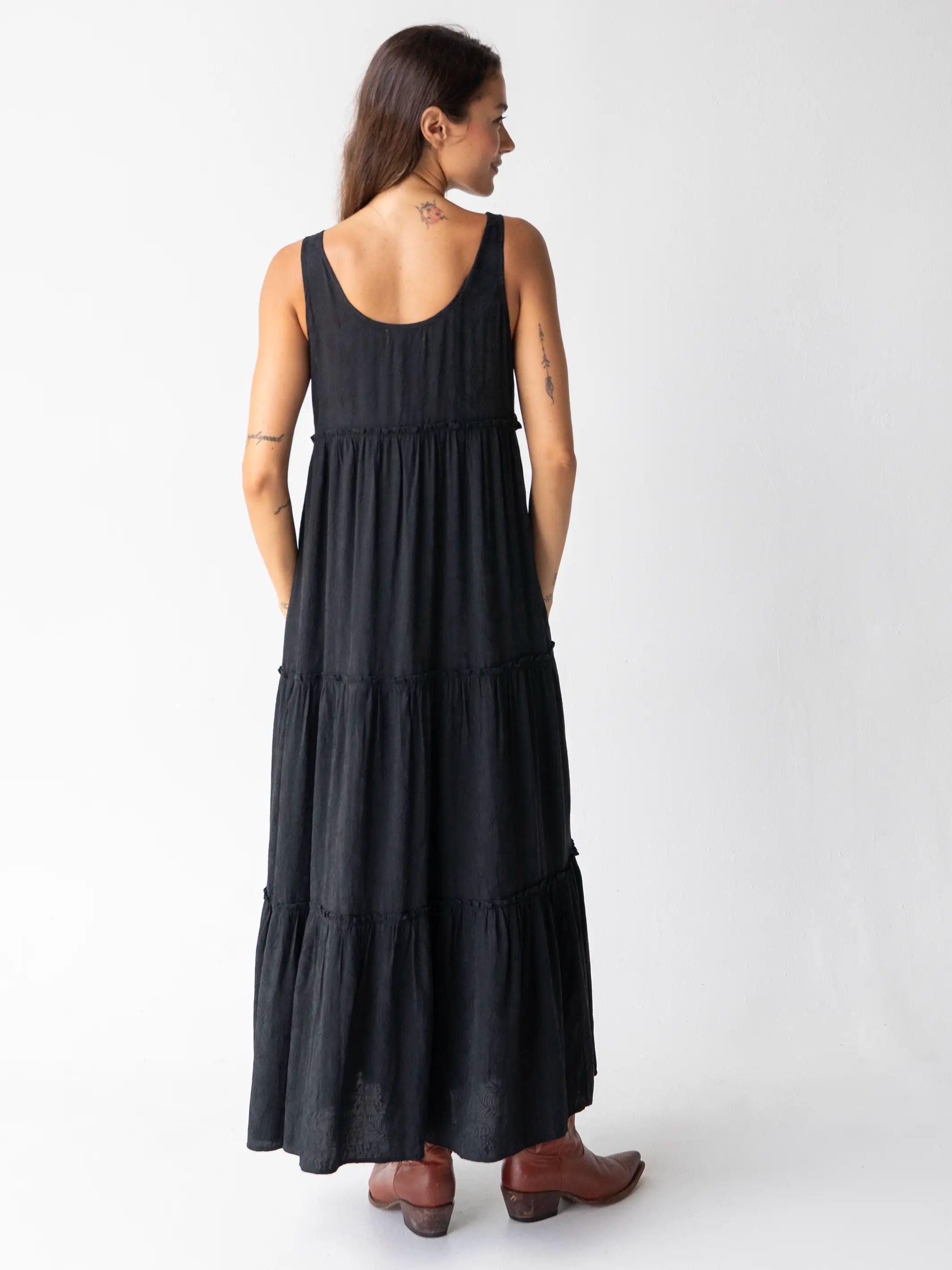 Karlie Jacquard Maxi Dress - Black Product Image