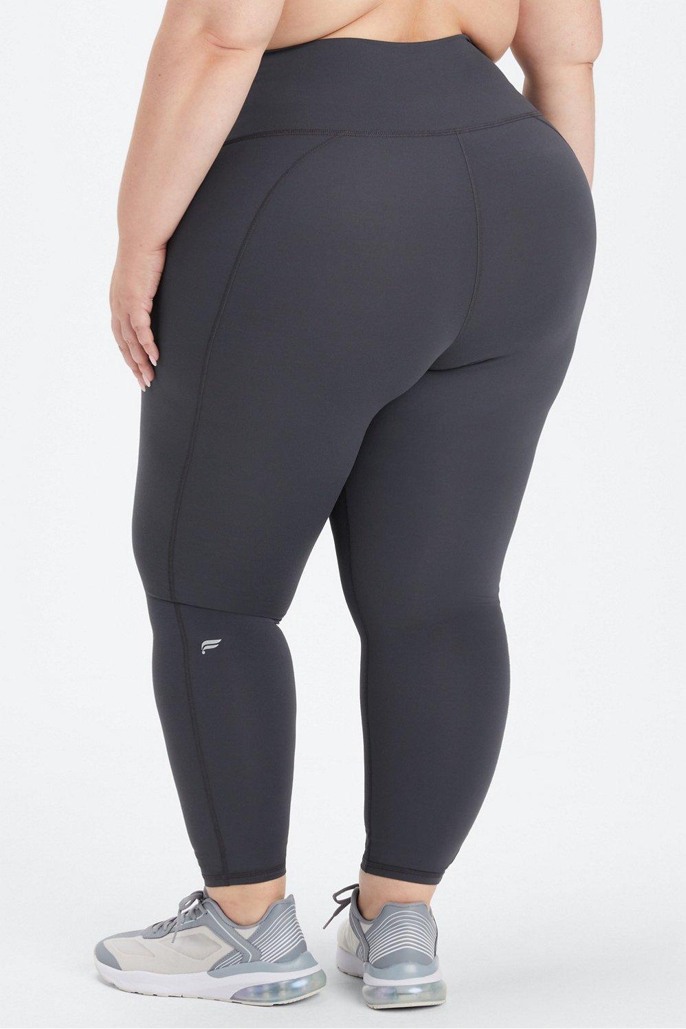 Fabletics Define High-Waisted Legging Womens Pewter plus Size 1X Product Image