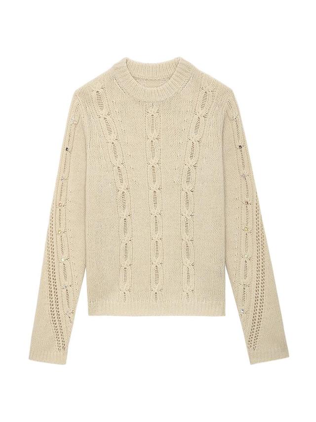 Womens Morley Cable-Knit Merino Wool Sweater Product Image