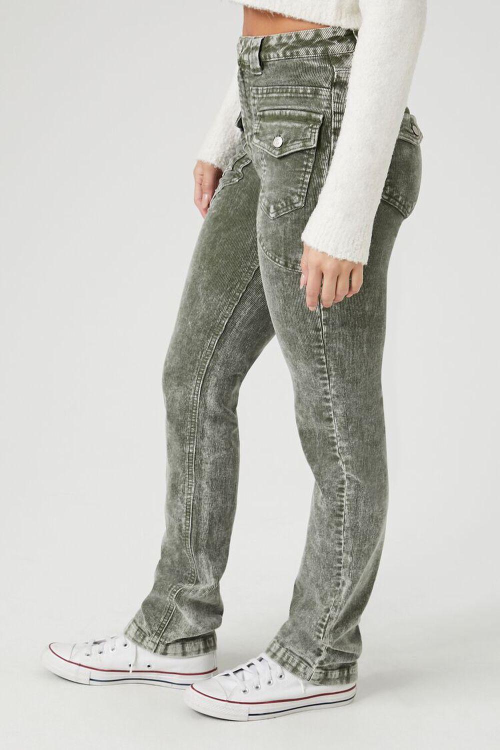 Acid Wash Corduroy Cargo Pants | Forever 21 Product Image