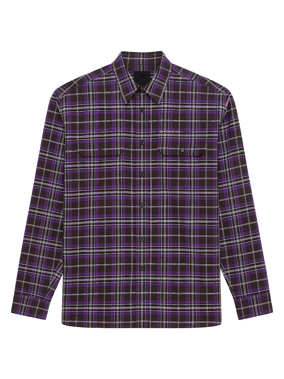 Givenchy Lumberjack Plaid Cotton & Virgin Wool Button-Up Shirt Product Image