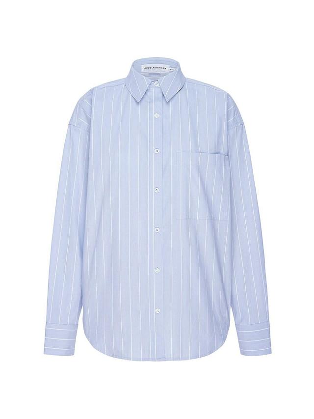 Womens Cotton Pinstripe Shirt Product Image