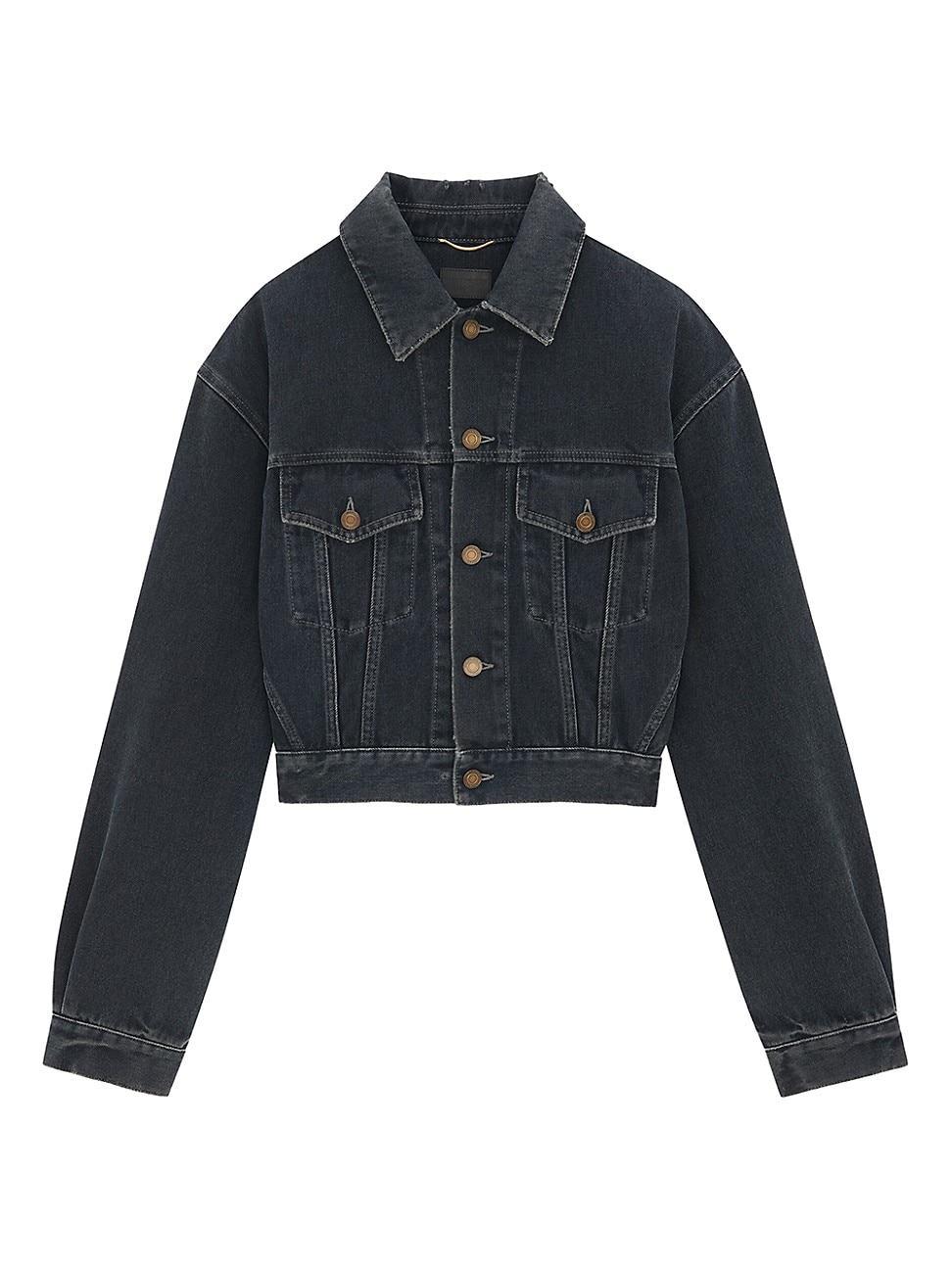 Womens 80s Jacket in Dark Denim Product Image