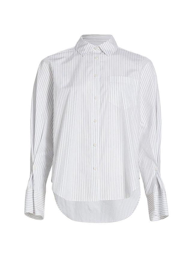 Womens Wesley Pinstriped Button-Up Shirt Product Image