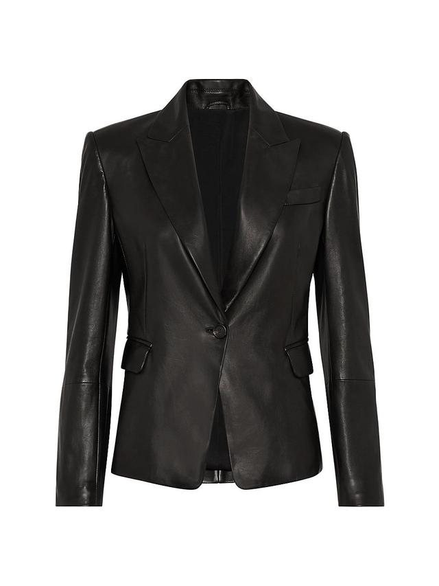 Womens Nappa Leather Jacket with Monili Product Image