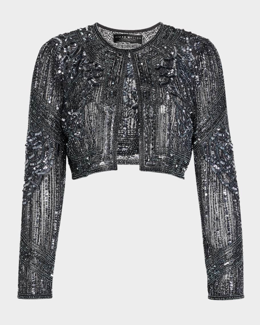 Cropped Bead & Sequin Jacket Product Image